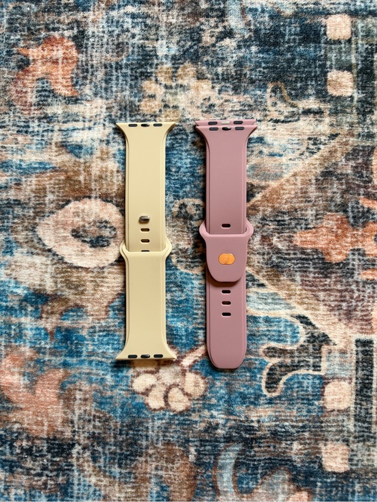 Other - Silicone Replacement Watch Bands - Cream and Mauve